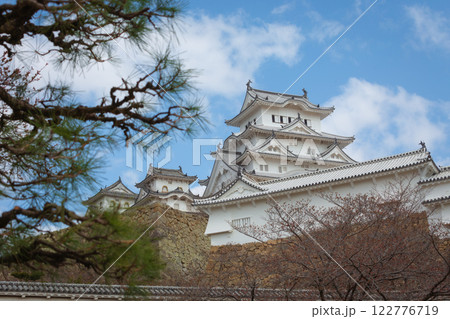 Himeji Castle is one of the most beautiful and grand castles in Japan and was designated a World Heritage Site and a National Treasure of Japan by UNESCO in December 1993 122776719