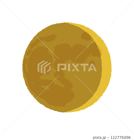 アナログ手描き風の月 アナログ手描き風の月 122776896