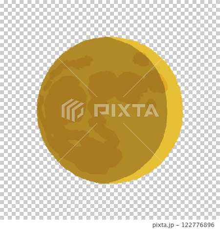 アナログ手描き風の月 アナログ手描き風の月 122776896