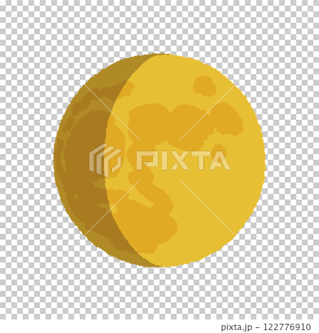 アナログ手描き風の月 122776910