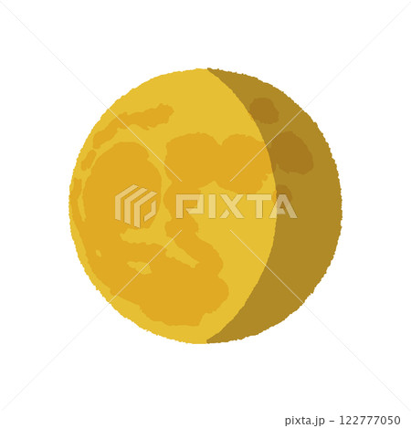 アナログ手描き風の月 122777050