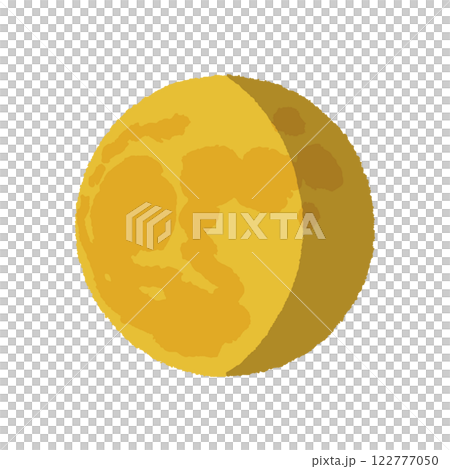 アナログ手描き風の月 122777050