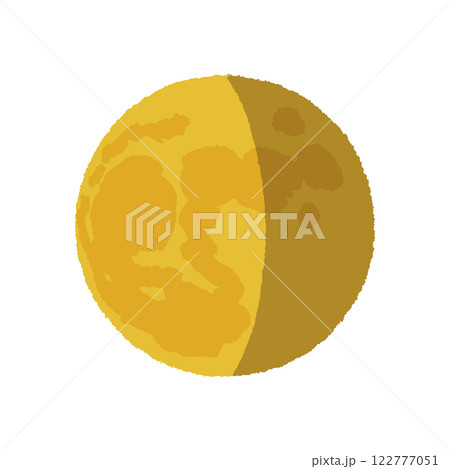 アナログ手描き風の月 アナログ手描き風の月 122777051