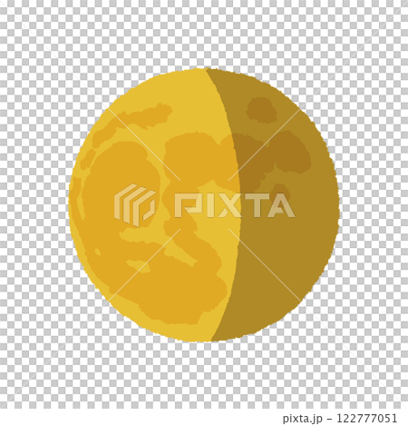 アナログ手描き風の月 アナログ手描き風の月 122777051