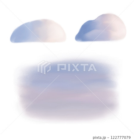 Watercolor clouds, snowdrifts and snow on a white background Watercolor clouds, snowdrifts and snow on a white background 122777079