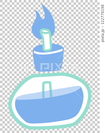 シンプルなアルコールランプの2色ベクターイラスト 122778198