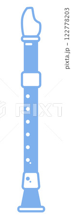 シンプルな縦笛のベクターイラスト 122778203