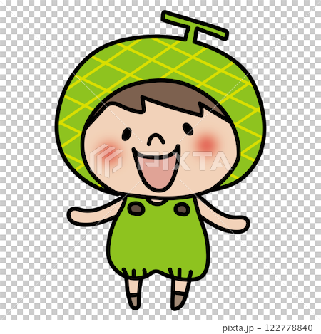 戴西瓜頭飾的小孩（女孩2） 122778840