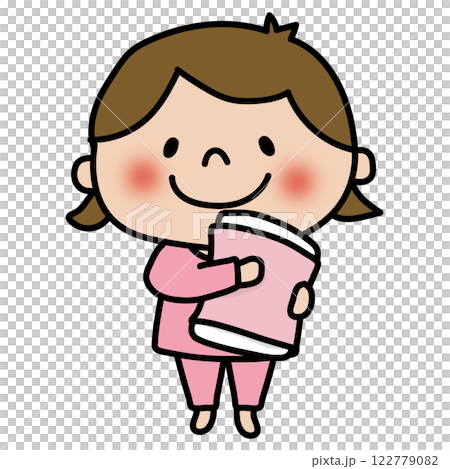 パジャマを着た子供（女の子1） 122779082