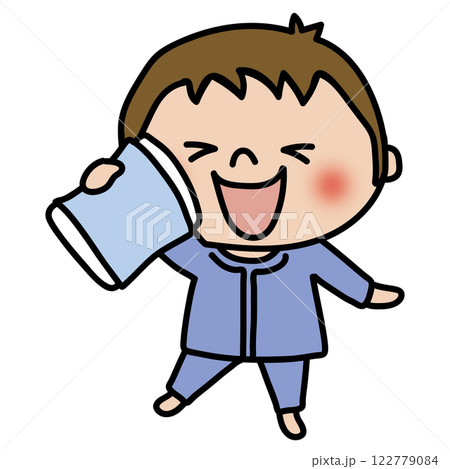 パジャマを着た子供（男の子1） 122779084