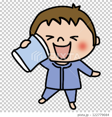 パジャマを着た子供（男の子1） 122779084