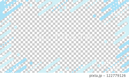 幾何学模様の背景　メンフィスフレーム（水色） 122779126