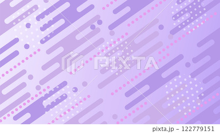 幾何学模様の背景　メンフィス（藤色） 122779151