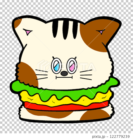 三色貓漢堡 122779239