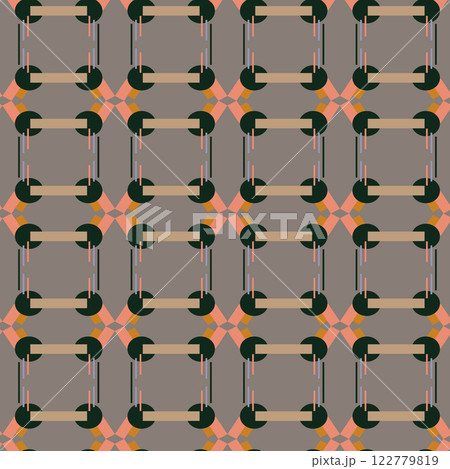 Elegant masculine geometric motif seamless pattern. Small element modern fabric design textile swatch ladies dress, man shirt all over print block. Elegant masculine geometric motif seamless pattern. Small element modern fabric design textile swatch ladies dress, man shirt all over print block. 122779819