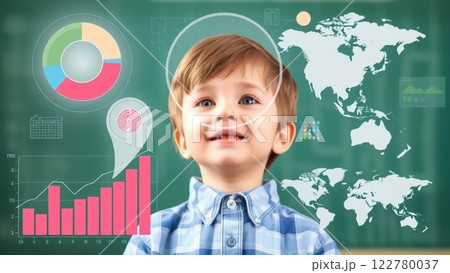 テクノロジーを使って勉強する子供 122780037