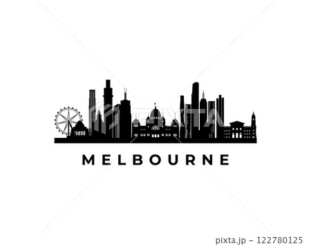 Vector Melbourne skyline. 122780125