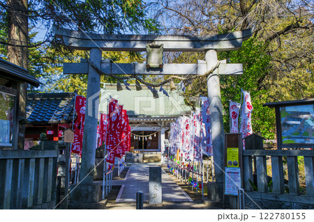 埼玉県白岡市　白岡八幡神社　お百度石の鳥居　神馬の伝承 122780155