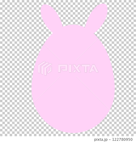 Pink bunny easter egg (no lines) 122780950