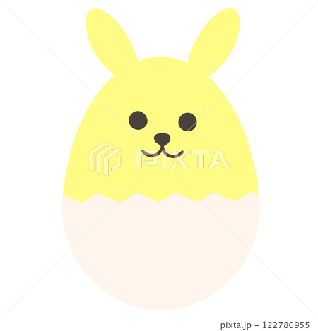 黄色と白のイースターエッグ(線なし) 黄色と白のイースターエッグ(線なし) 122780955
