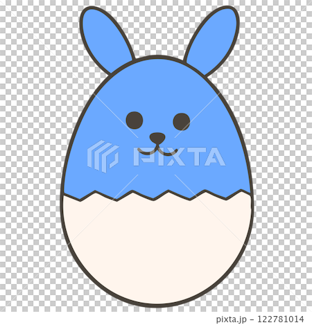 Blue and white Easter eggs with lines Blue and white Easter eggs with lines 122781014