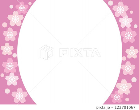 桜の花　フレーム　ホワイトスペース 122781067