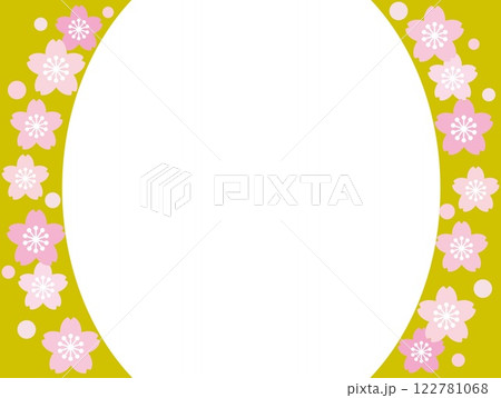 桜の花　フレーム　ホワイトスペース 122781068