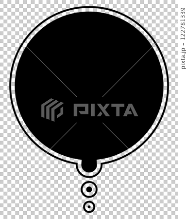 Black simple imagine bubble Black simple imagine bubble 122781339