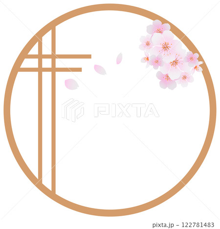 桜と襖のフレーム 122781483