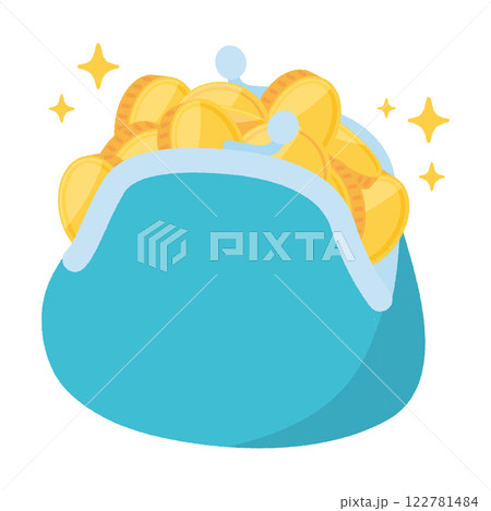 がま口財布のイラスト がま口財布のイラスト 122781484