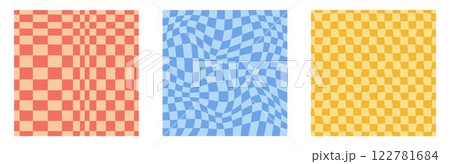 Psychedelic checkerboard poster 122781684