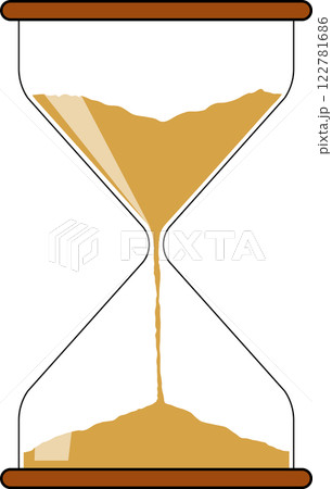 hourglass icon. flat illustration of hourglass vector icons for web design 122781686