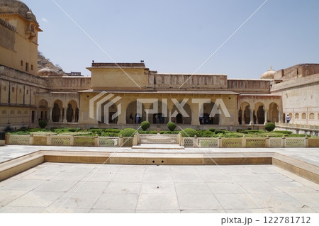 インド　世界遺産ラージャスターンの丘陵城塞群　アンベール城 122781712