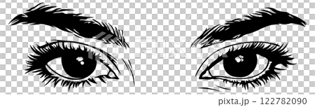 eye, silhouette, woman 122782090