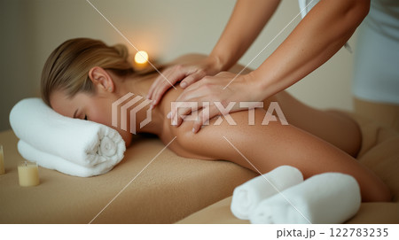 The essence of self-care captured in a luxury spa setting The essence of self-care captured in a luxury spa setting 122783235