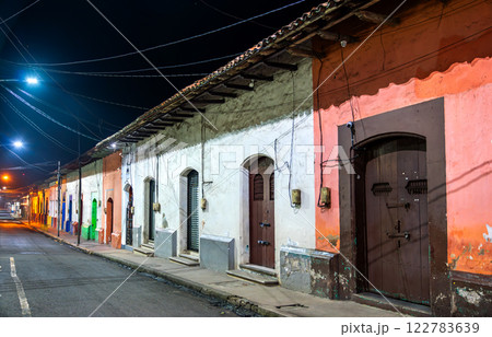 Traditional colonial architecture of Leon in Nicaragua, Central America 122783639