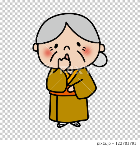 童話故事裡驚訝的老太太 122783793