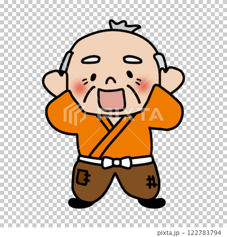 童話故事裡驚訝的老人 童話故事裡驚訝的老人 122783794