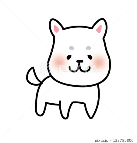 昔話のはなさかじいさんに出てくる犬（シロ） 122783800