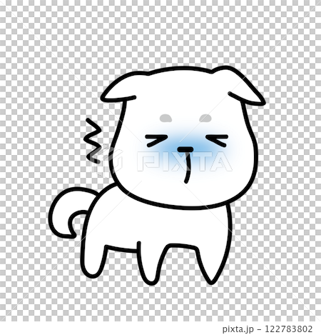 怯えているはなさかじいさんに出てくる犬(シロ) 怯えているはなさかじいさんに出てくる犬(シロ) 122783802