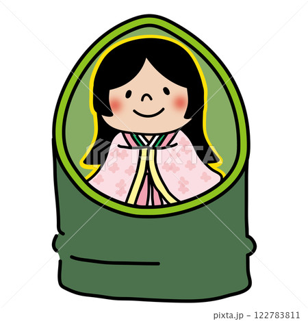 竹に入っているかぐや姫 竹に入っているかぐや姫 122783811