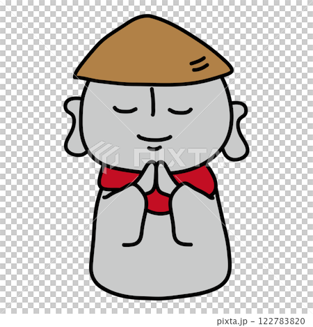 戴帽子的地藏菩薩像 122783820