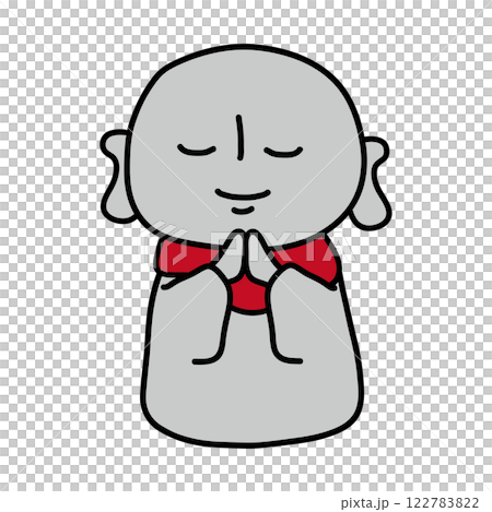 雙手合十的地藏菩薩像 122783822