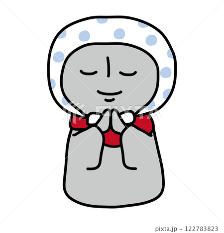 手拭いをかぶっているお地蔵様 手拭いをかぶっているお地蔵様 122783823