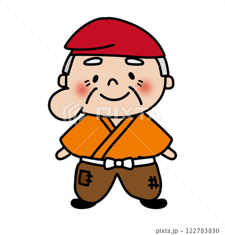 こぶとりじいさんの優しいおじいさん 122783830