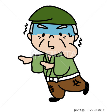 怯えながら踊るこぶとりじいさんの意地悪なおじいさん 怯えながら踊るこぶとりじいさんの意地悪なおじいさん 122783834