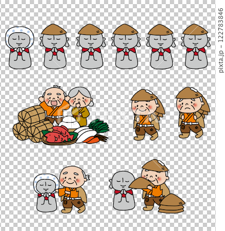 笠地蔵セット 122783846