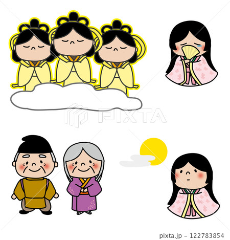 かぐや姫セット1のイラスト素材 [122783854] - PIXTA