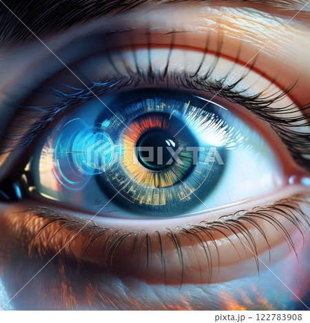 未来のスマートコンタクトレンズ:AR技術を映し出すサイバネティック・アイ 未来のスマートコンタクトレンズ:AR技術を映し出すサイバネティック・アイ 122783908