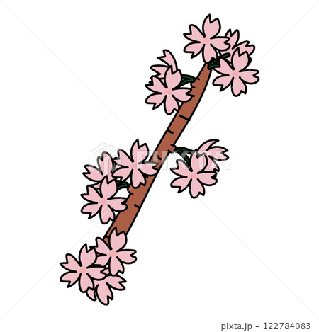 枝付きの桜の花1 122784083